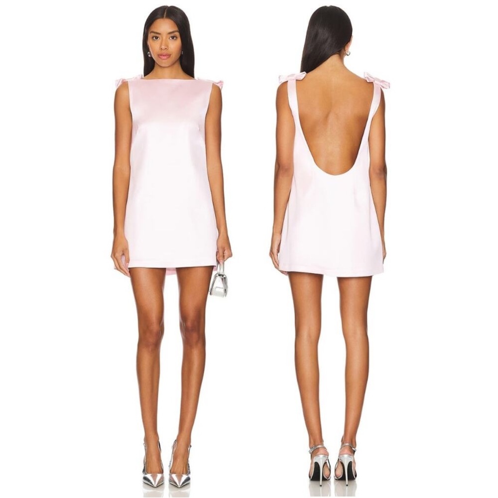 MAJORELLE White Backless Sheath Dress